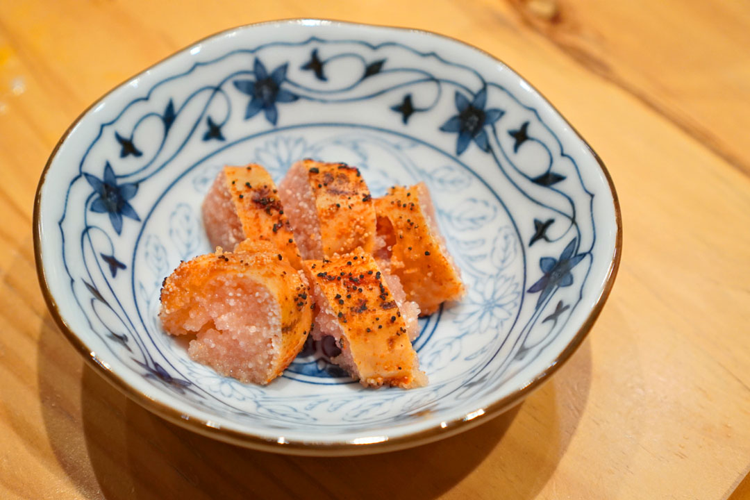 aburi mentai -seared cod roe-