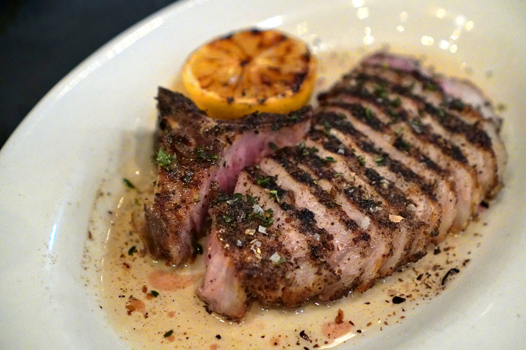 Mushroom-Crusted Pork Chop