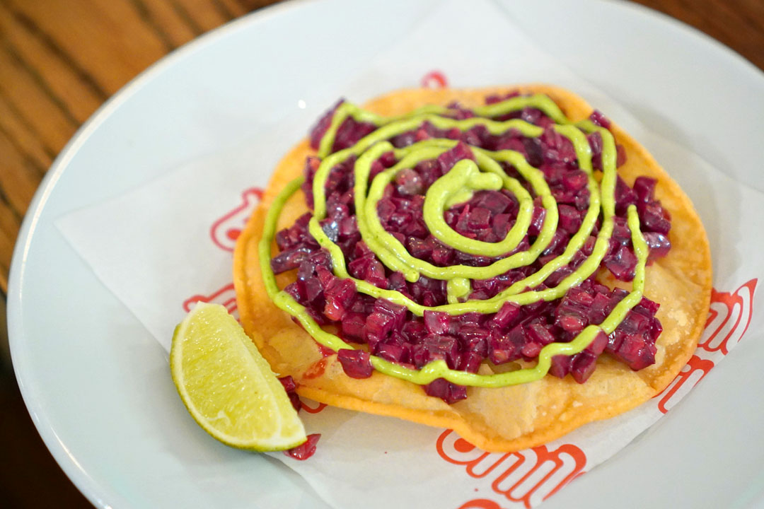 Beet Tartare Tostada
