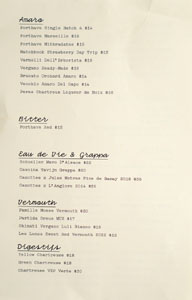Bar Etoile Digestif List