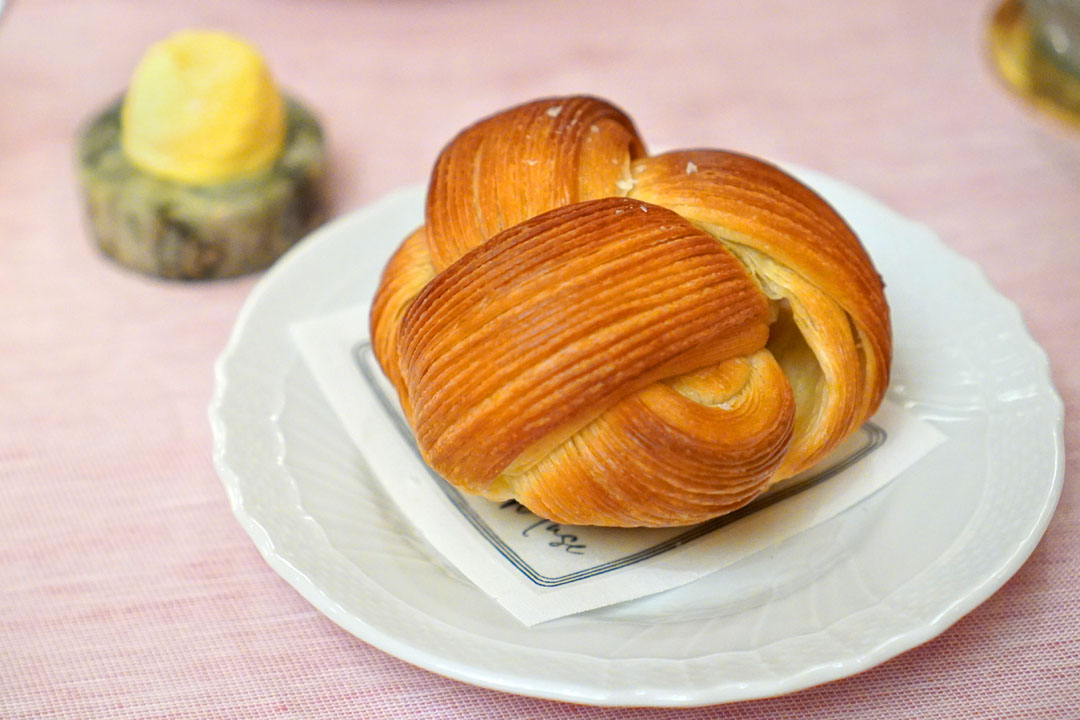 Brioche feuilletée with softened Bordier butter