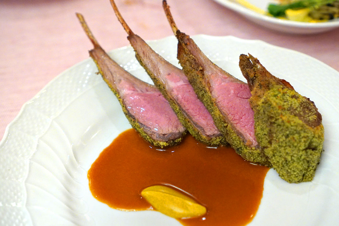 Rack of Lamb 'à la Provençal' with sauce Solferino & carrot purée